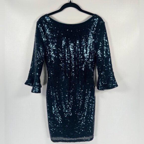 NWT LULUS Feel the Light Navy Blue Sequin Bodycon Dress 4D0014 Sz M - Picture 5 of 15